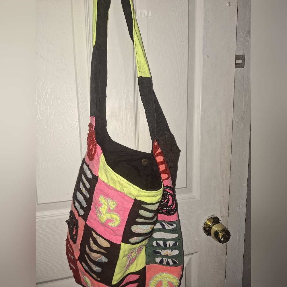 Colorful Patchwork Hobo Bag